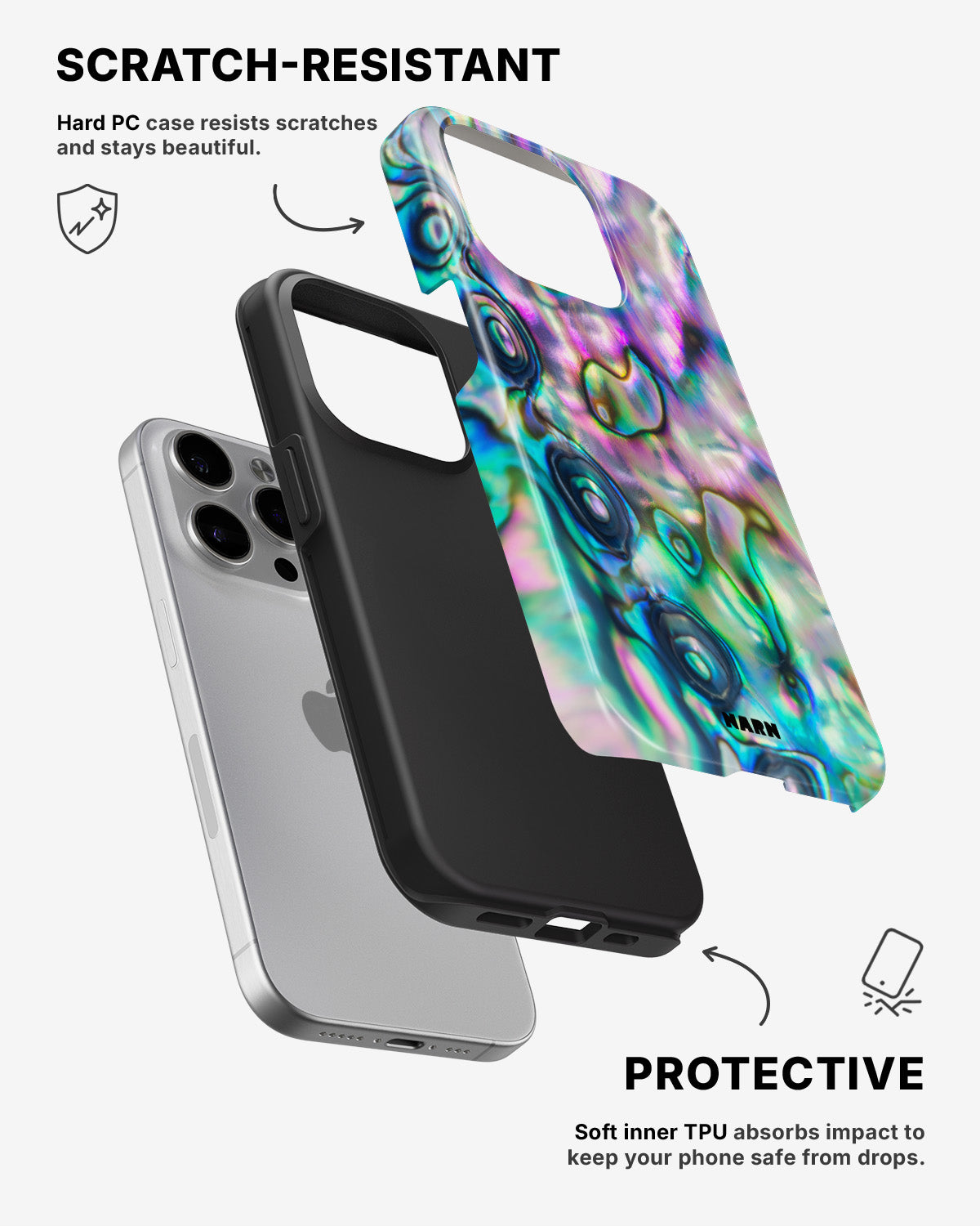 iPhone 15 Pro Tough Case – Seashell - View 2
