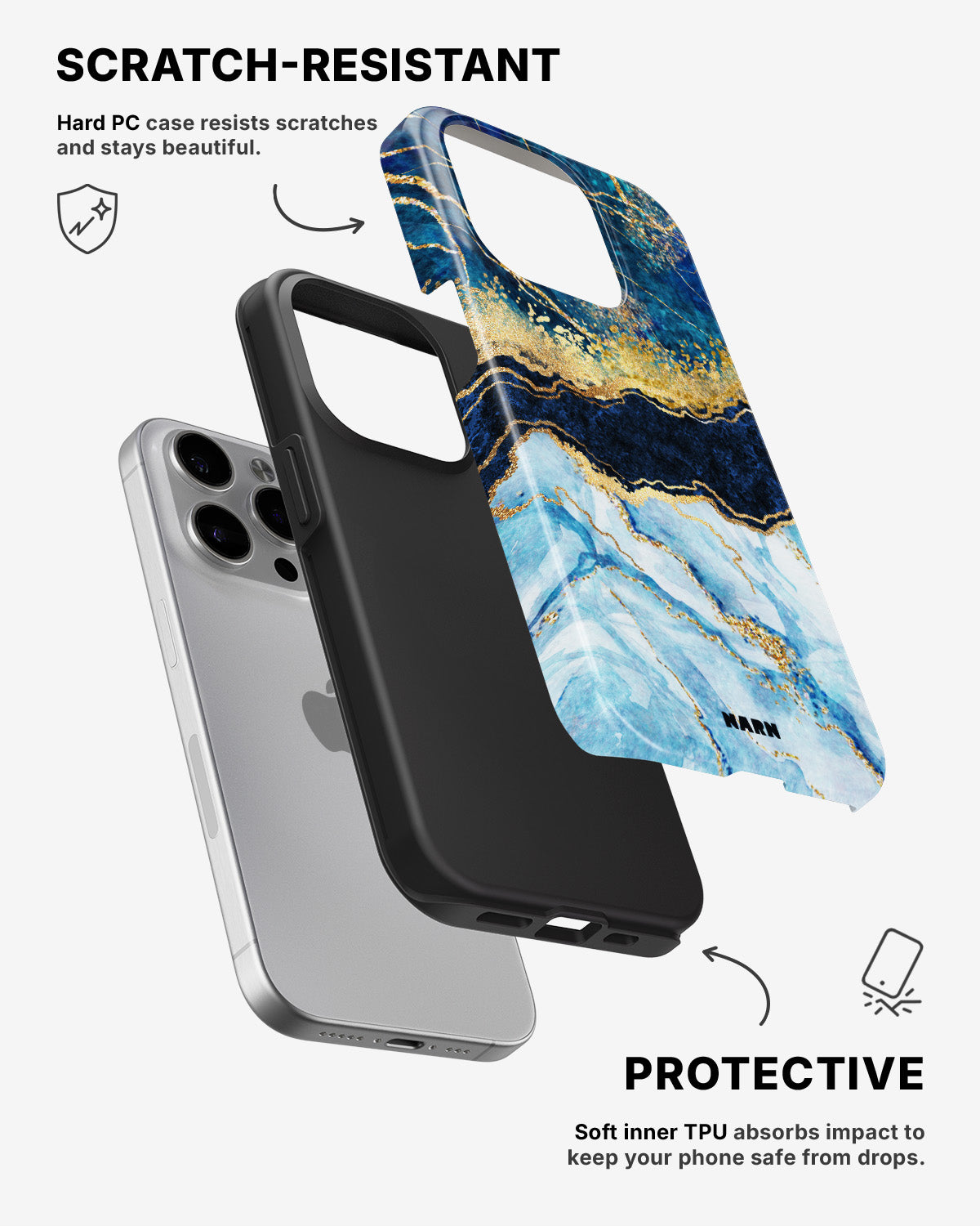 iPhone 15 Pro Tough Case – Blue Dream - View 2