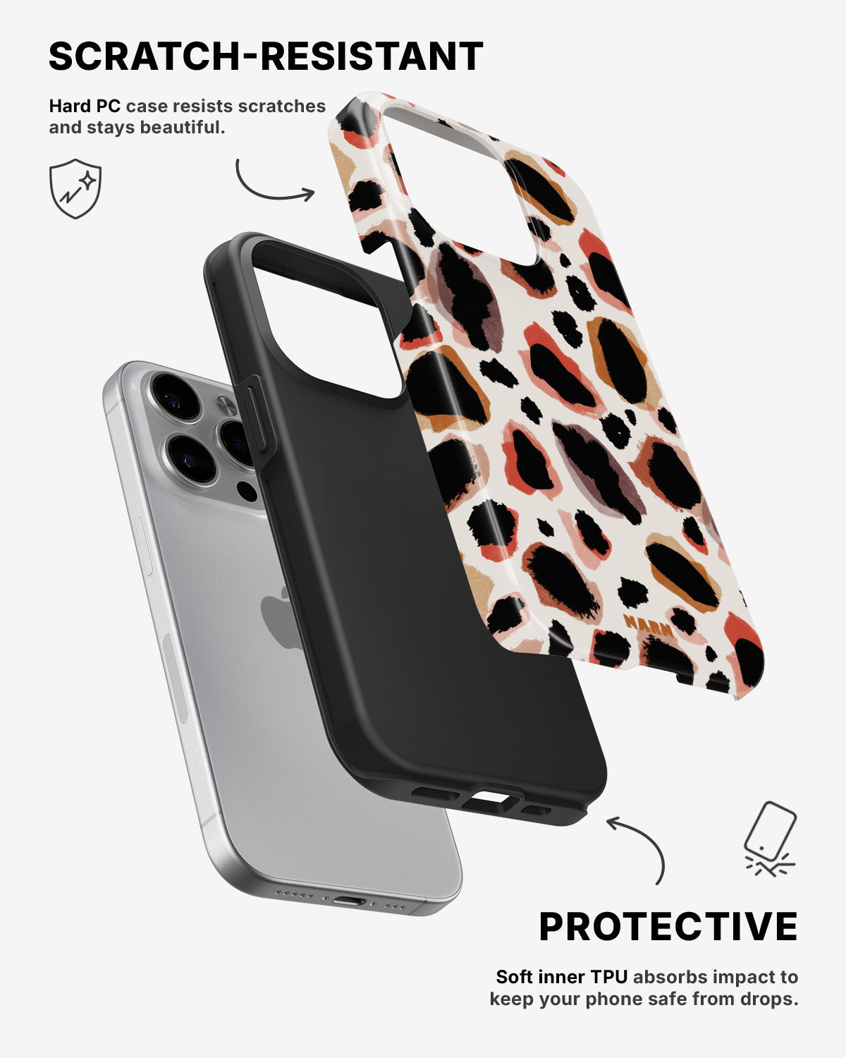 iPhone 15 Pro Tough Case – Artsy Leopard - View 2