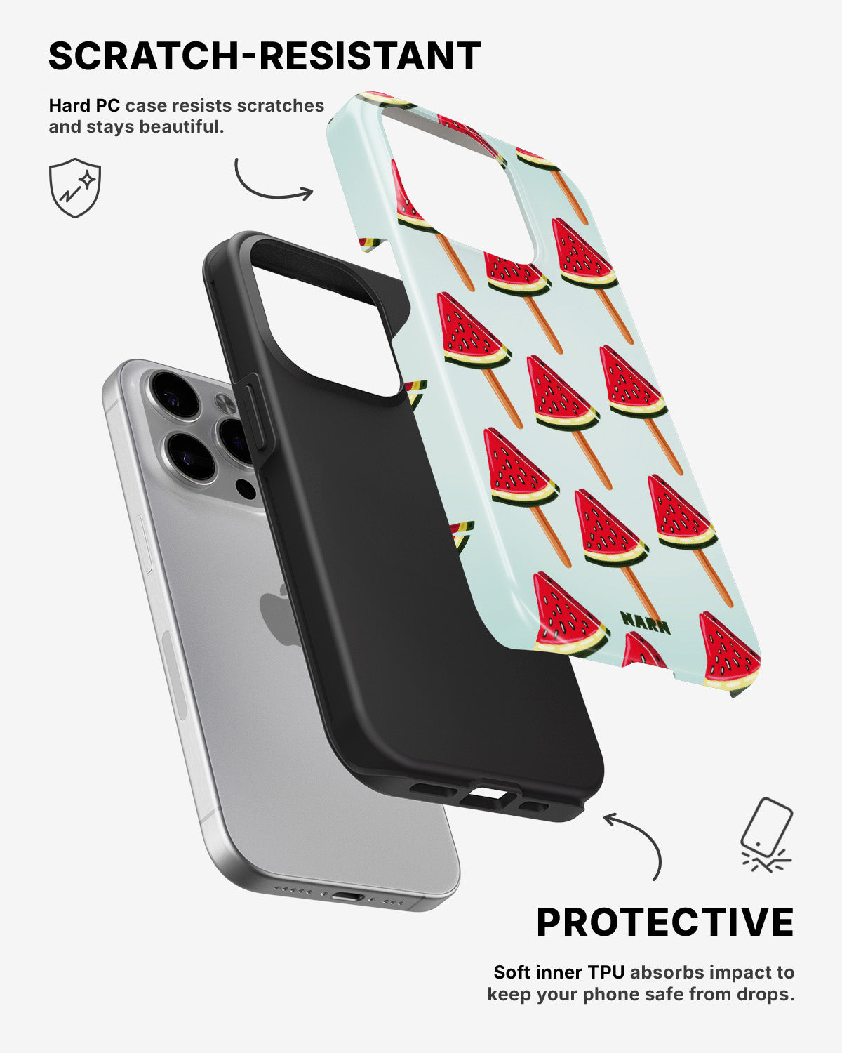 iPhone 15 Pro Tough Case – Watermelon Bliss - View 2