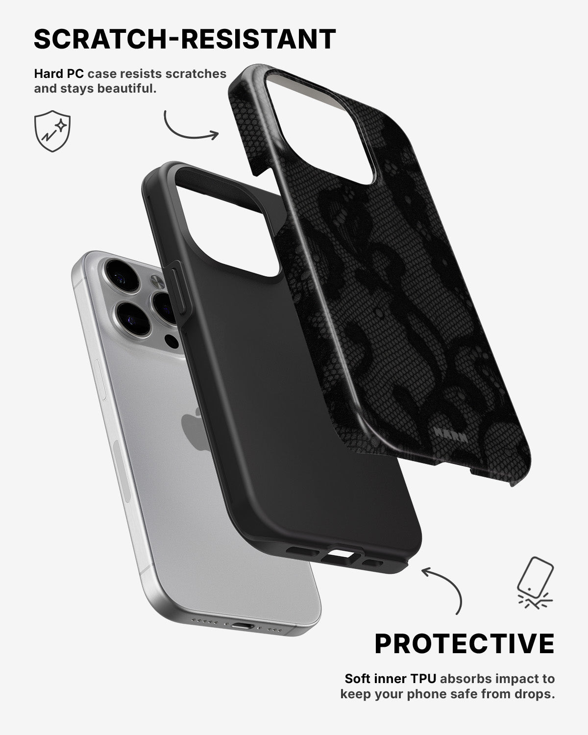 iPhone 15 Pro Tough Case – Lace - View 2