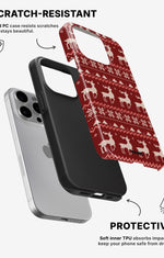 iPhone 15 Pro Tough Case – Reindeer Knit - View 2