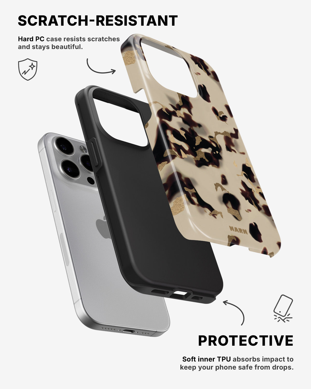 iPhone 15 Pro Tough Case – Golden Tortoise - View 2