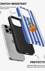 iPhone 15 Pro Tough Case – Orange Stripes - View 2