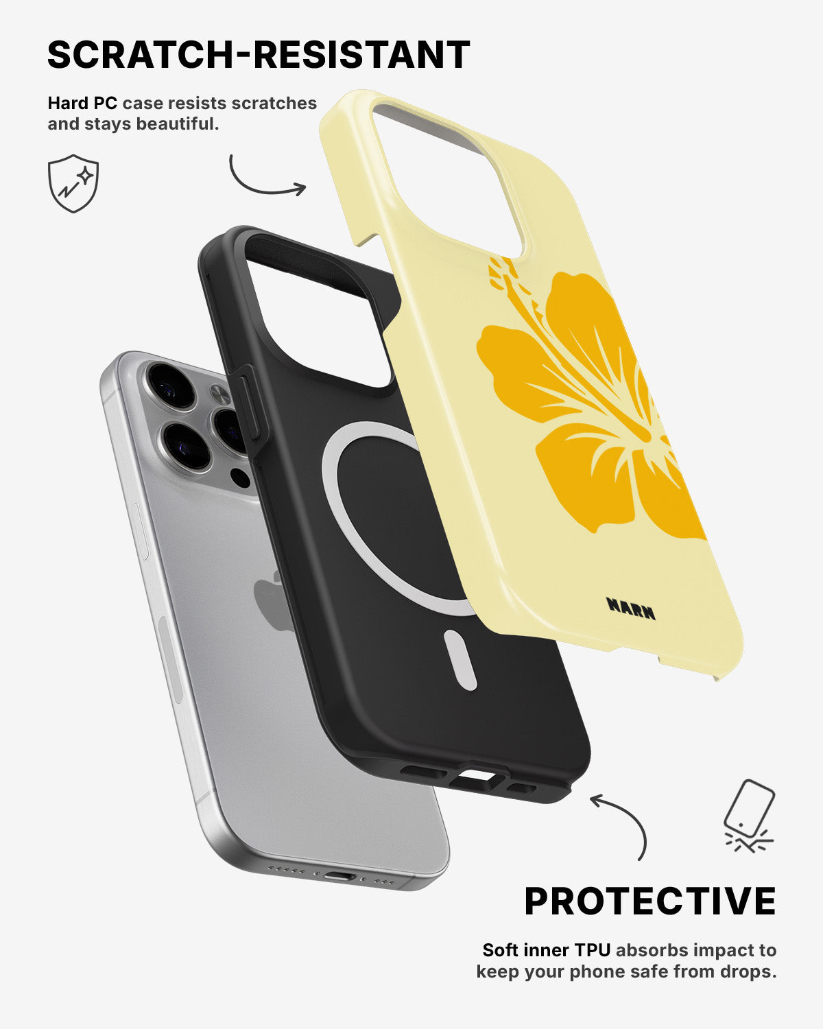 iPhone 15 Pro Tough Case – Golden Bloom - View 2
