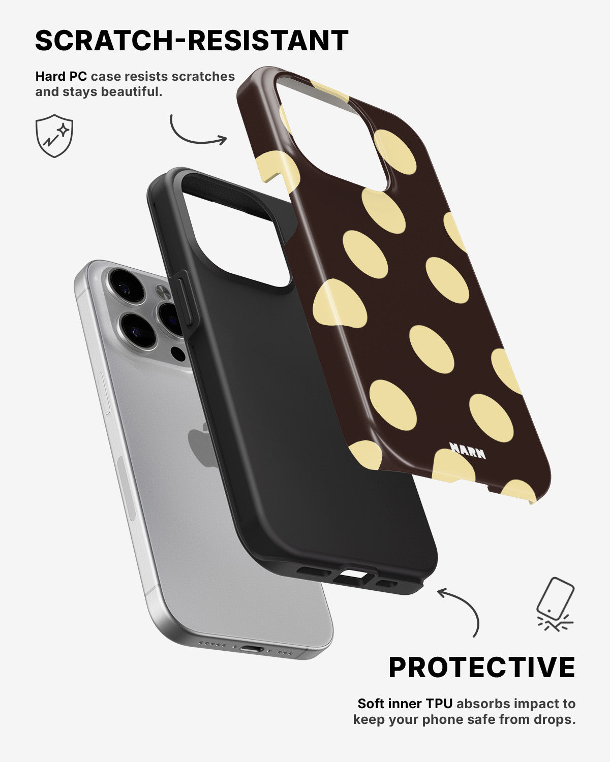 iPhone 15 Pro Tough Case – Mocha Pop - View 2