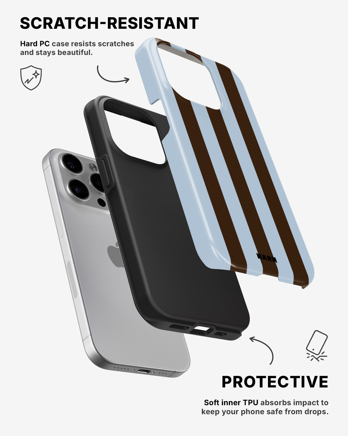 iPhone 15 Pro Tough Case – Bistro Stripes - View 2