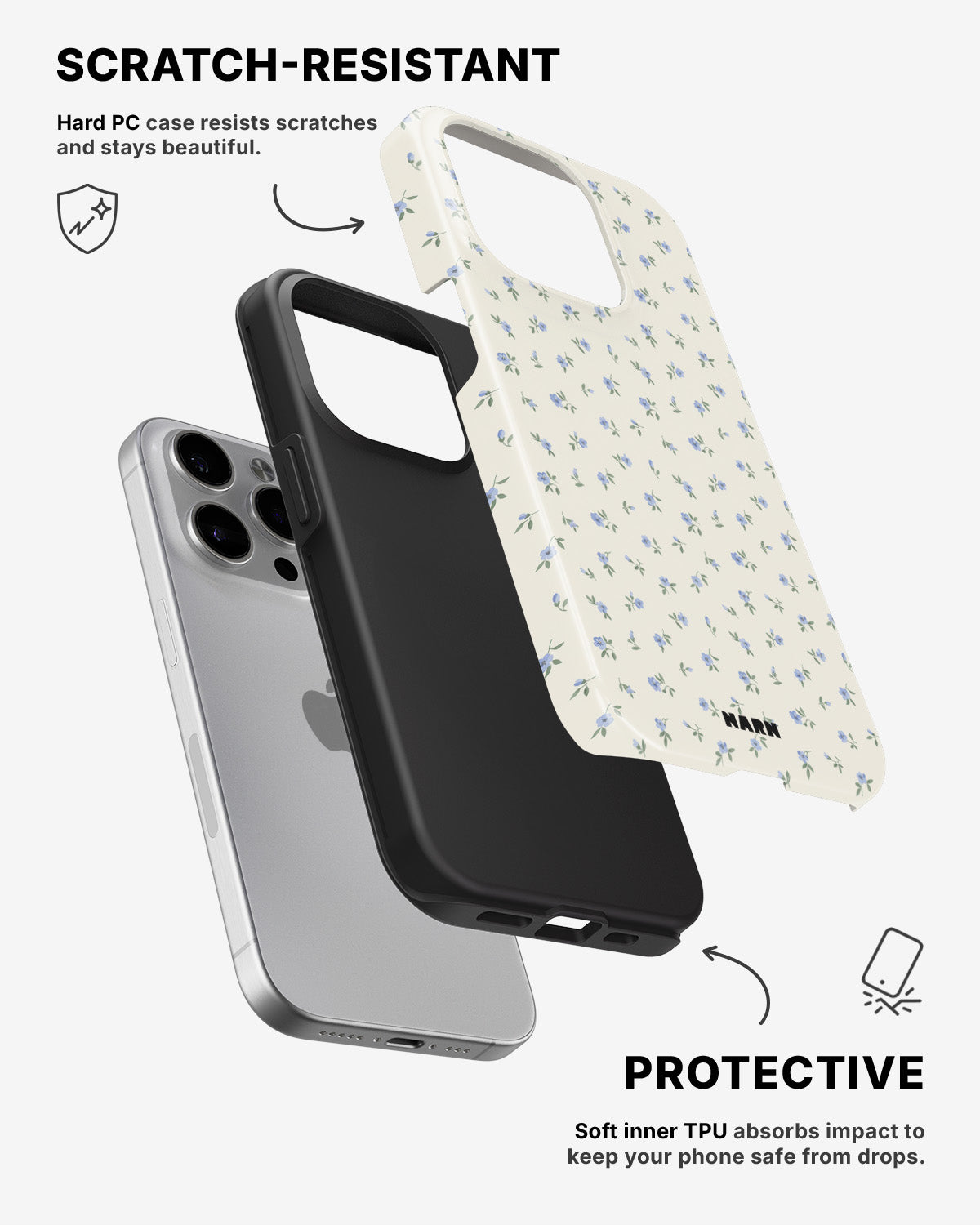 iPhone 15 Pro Tough Case – Wild Petals - View 2