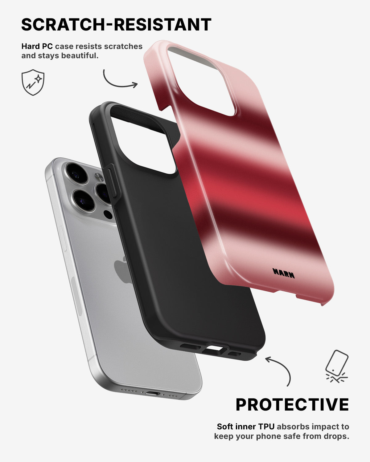 iPhone 15 Pro Tough Case – Cherry - View 2