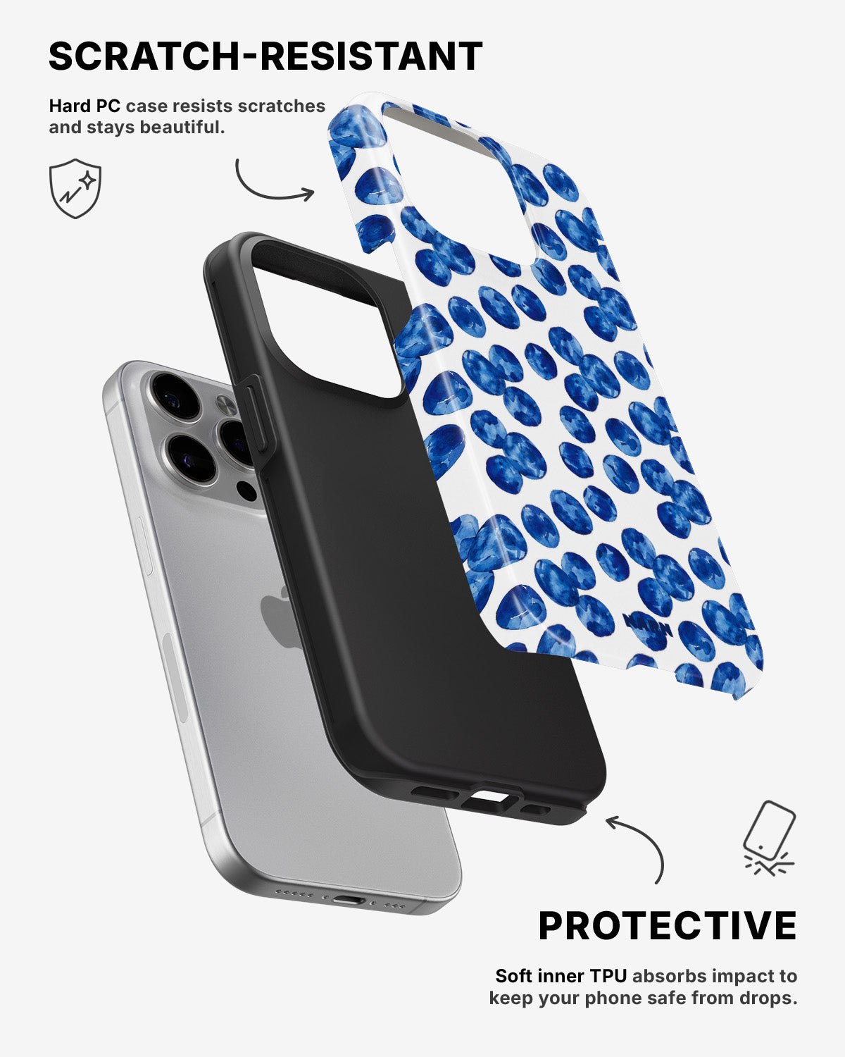 iPhone 15 Pro Tough Case – Blue Pick - View 2