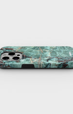 iPhone 15 Pro Tough Case – Green Marble - View 3