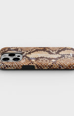iPhone 15 Pro Tough Case – Brown Snakeskin - View 3