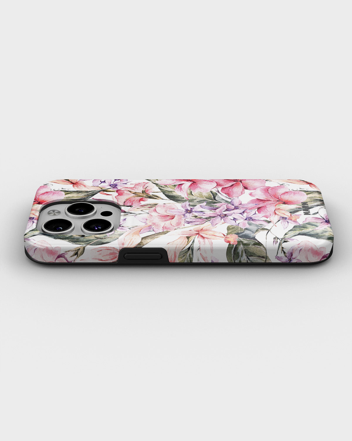 iPhone 15 Pro Tough Case – Watercolor Flowers - View 3