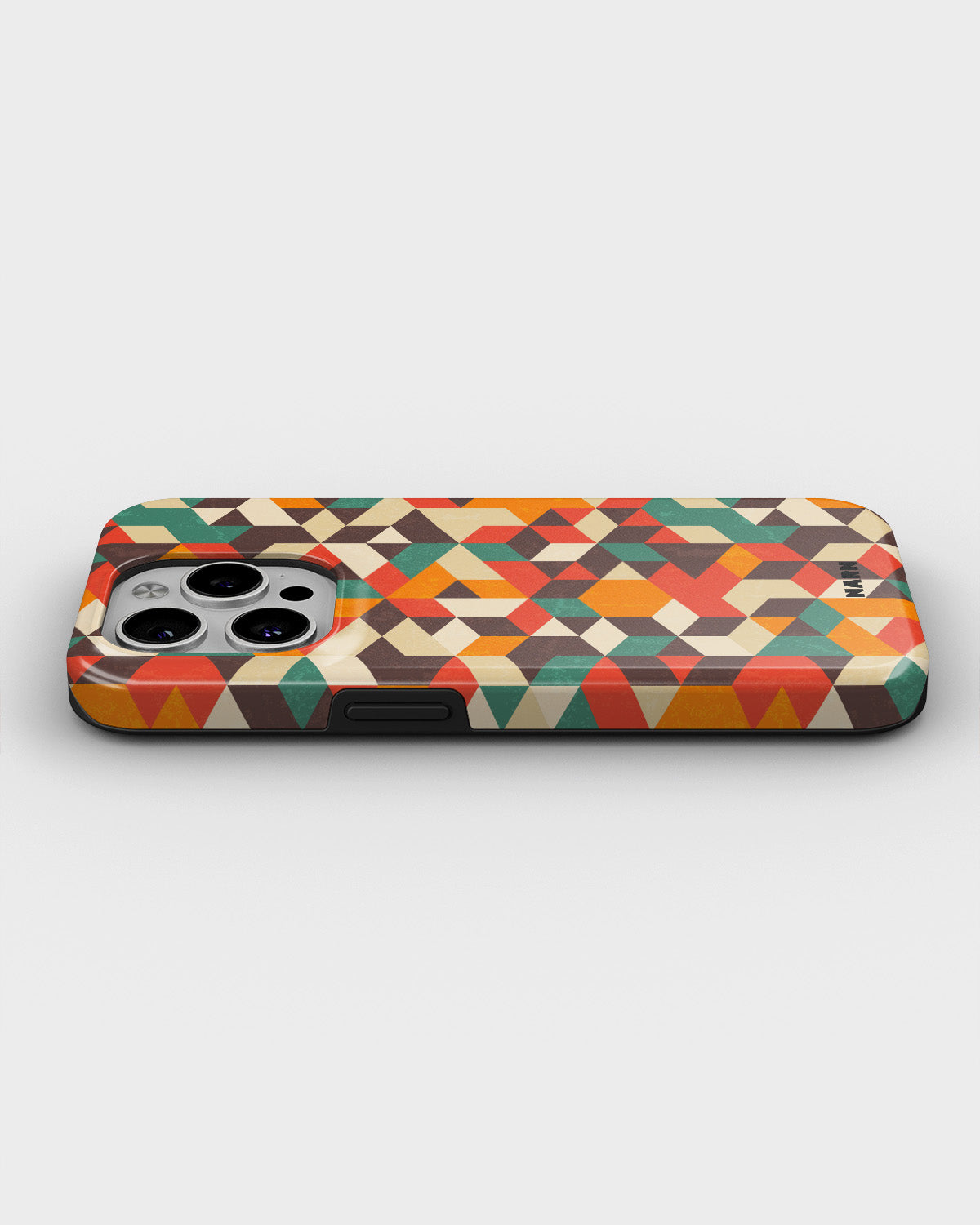 iPhone 15 Pro Tough Case – Retro Geometric - View 3