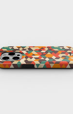 iPhone 15 Pro Tough Case – Retro Geometric - View 3