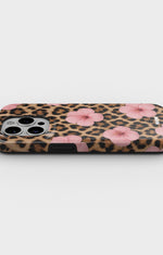 iPhone 15 Pro Tough Case – Leopard Flower - View 3