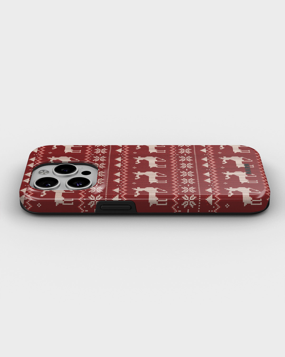 iPhone 15 Pro Tough Case – Reindeer Knit - View 3