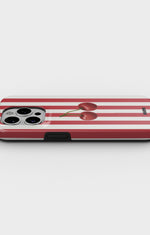 iPhone 15 Pro Tough Case – Cherry Stripes - View 3