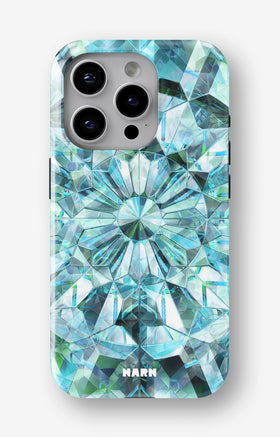 iPhone 14 Pro Tough Case – Green Crystals - View 1