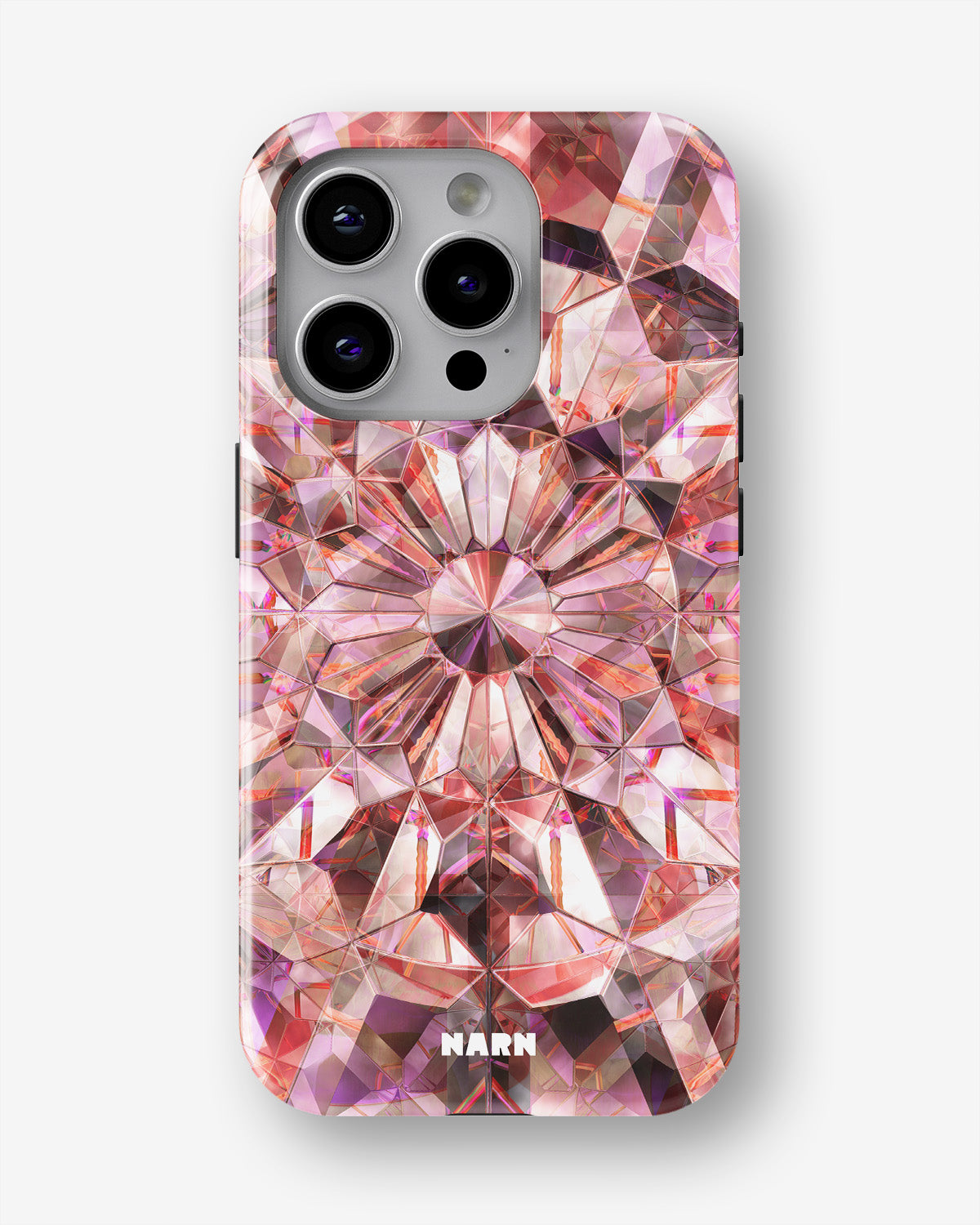 iPhone 14 Pro Tough Case – Pink Crystals - View 1
