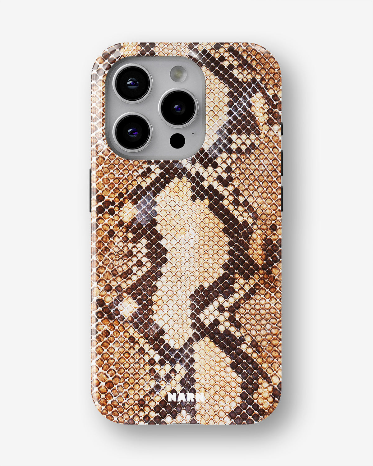 iPhone 14 Pro Tough Case – Brown Snakeskin - View 1