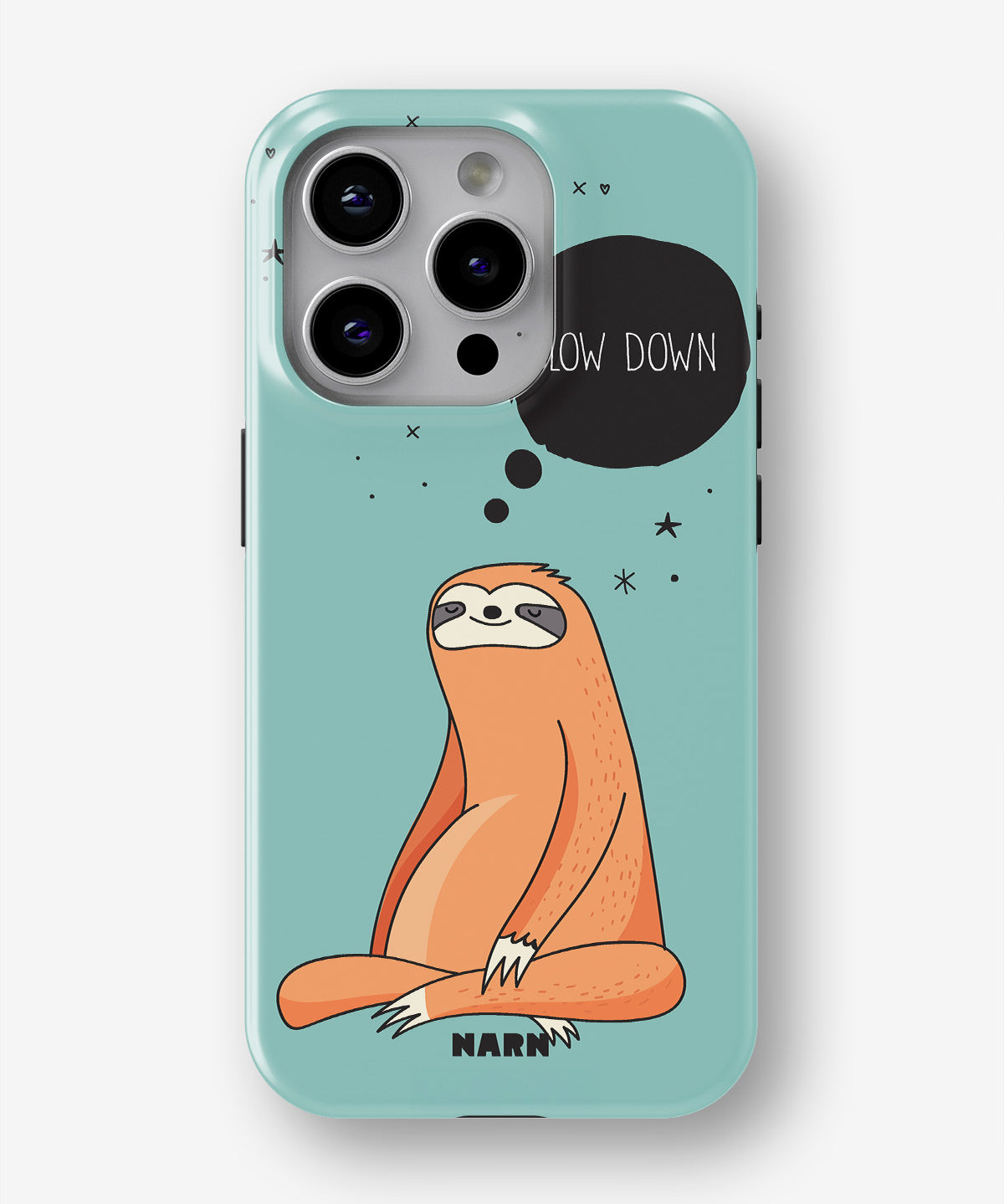 iPhone 14 Pro Tough Case – Slow Down Sloth - View 1