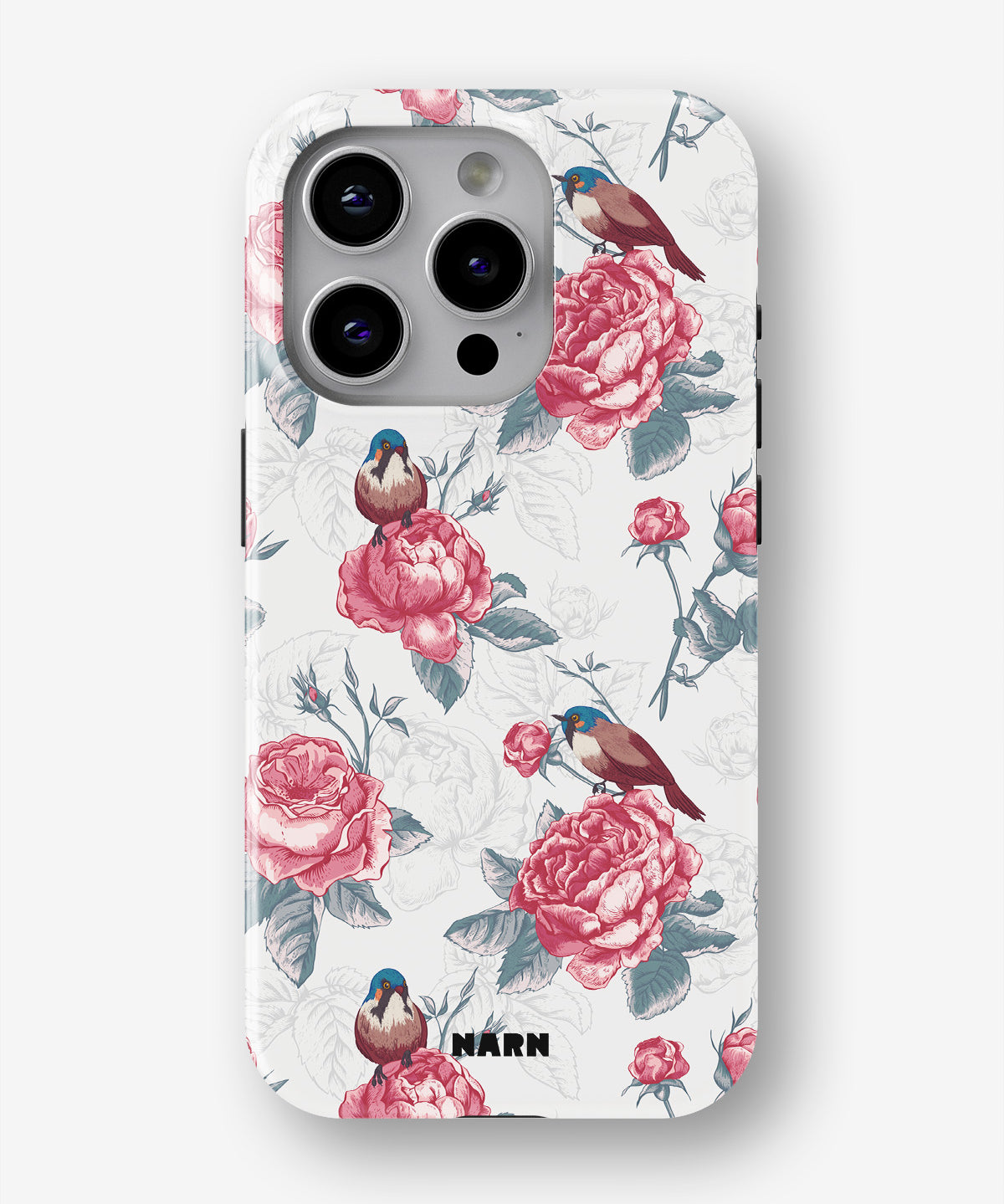 iPhone 14 Pro Tough Case – Birds Among Roses - View 1