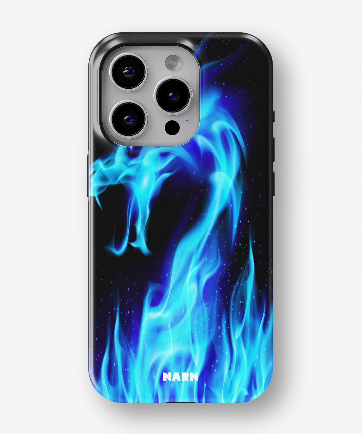 iPhone 14 Pro Tough Case – Blue Flames Dragon - View 1