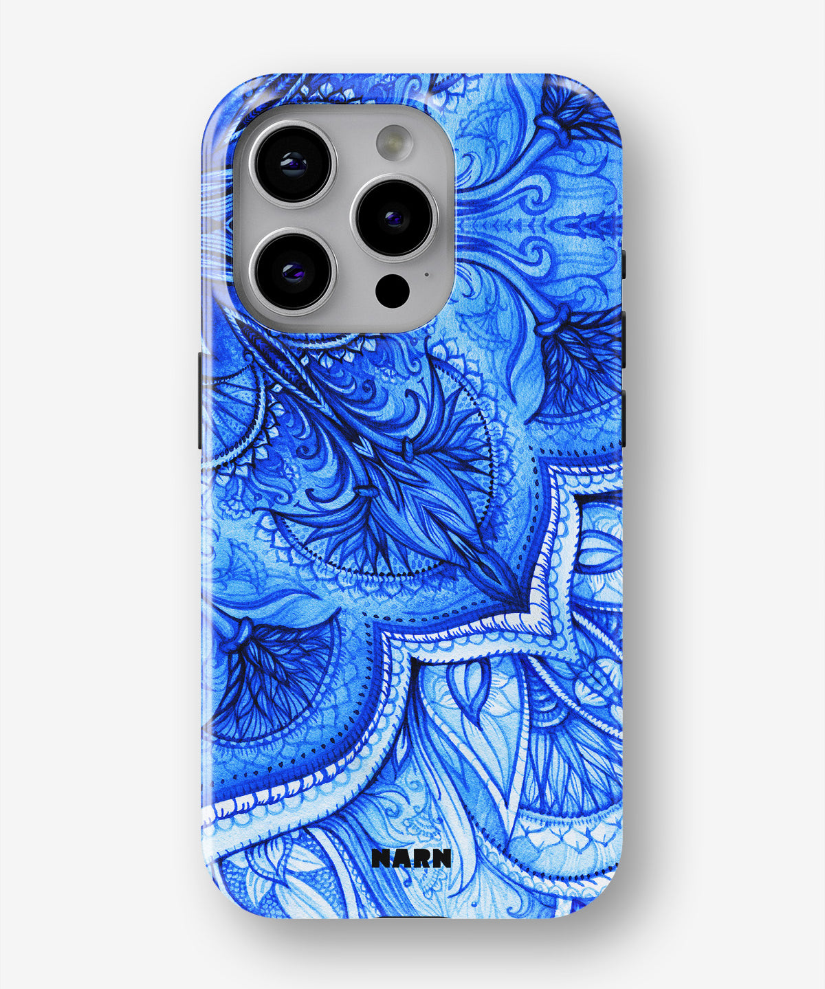 iPhone 14 Pro Tough Case – Blue Vintage - View 1