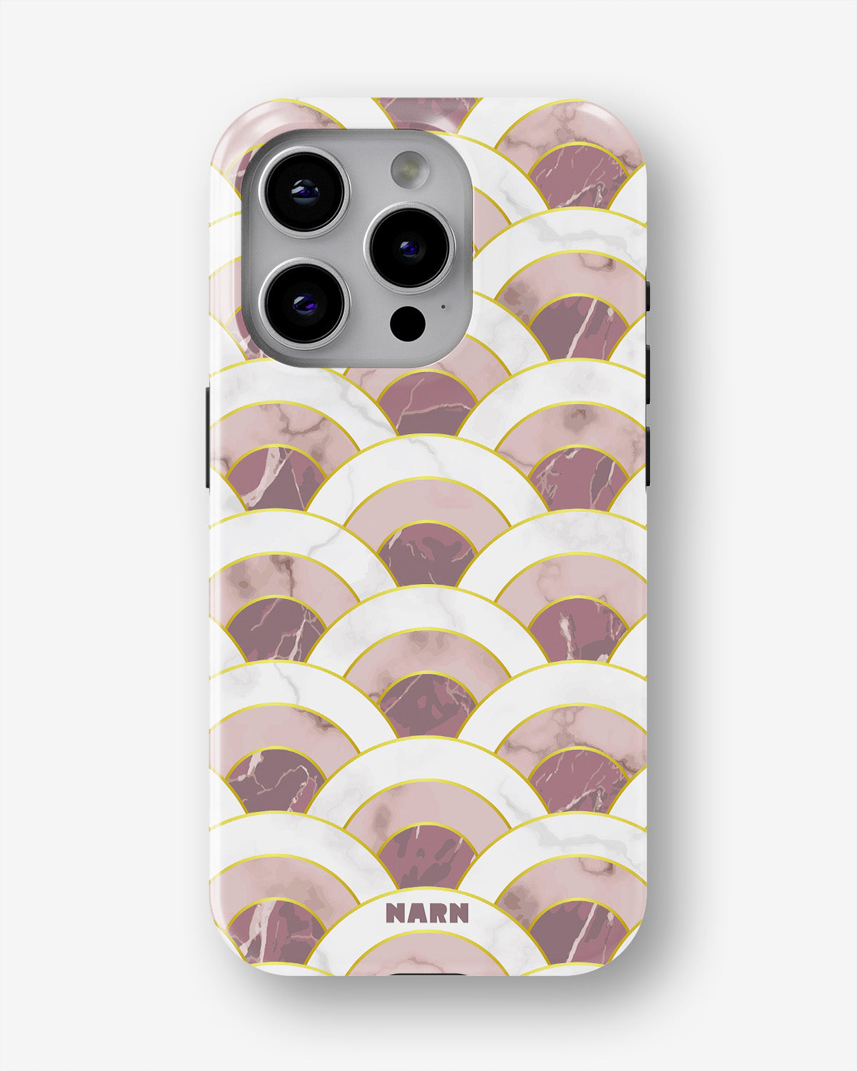 iPhone 14 Pro Tough Case – Pink Marble Waves - View 1
