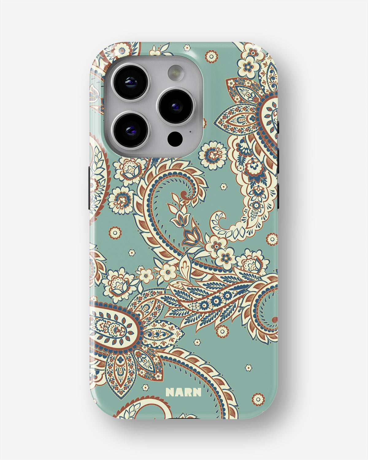iPhone 14 Pro Tough Case – Paisley Green - View 1