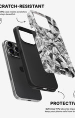 iPhone 14 Pro Tough Case – Grey Crystals - View 2