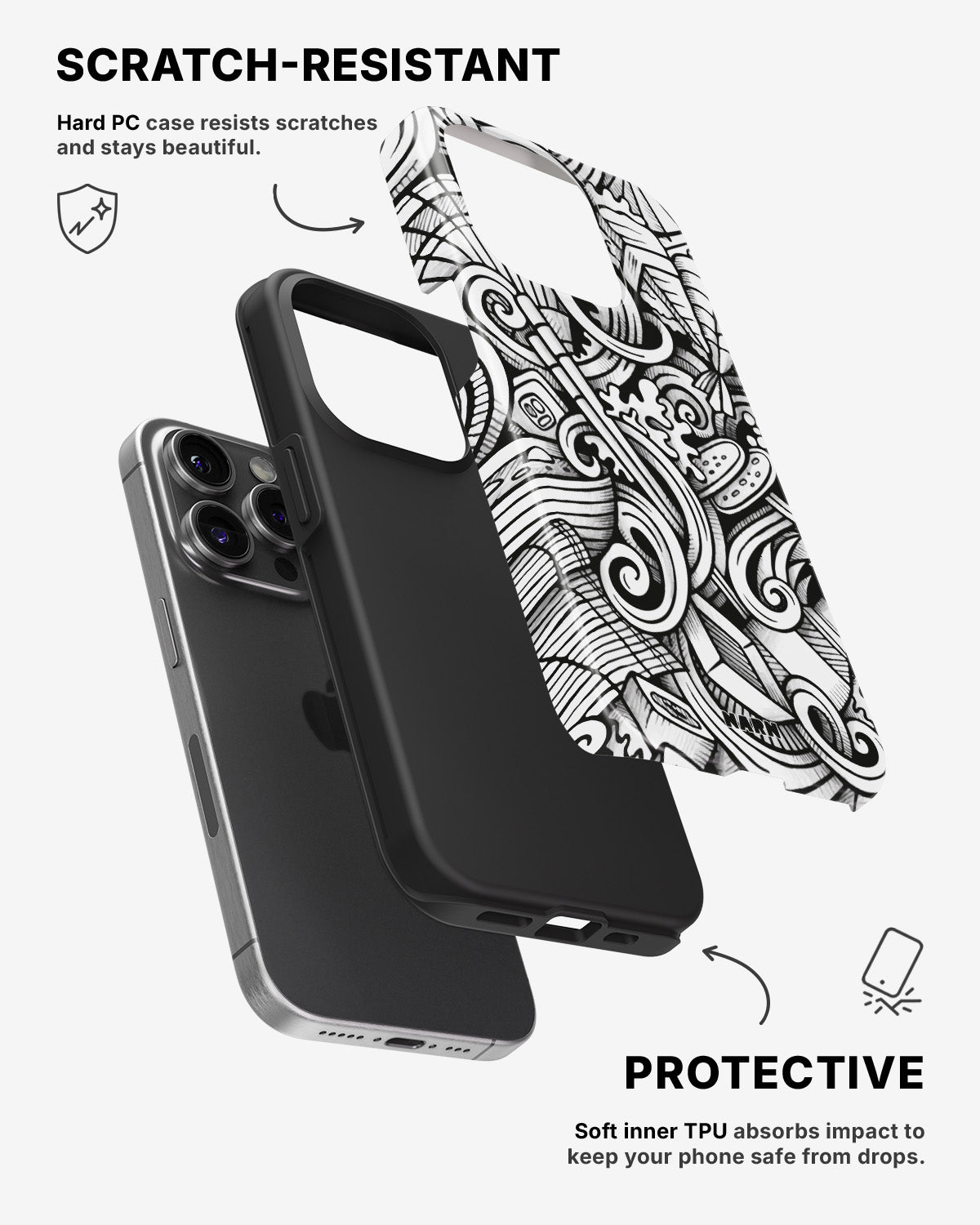 iPhone 14 Pro Tough Case – Japanese Pattern - View 2