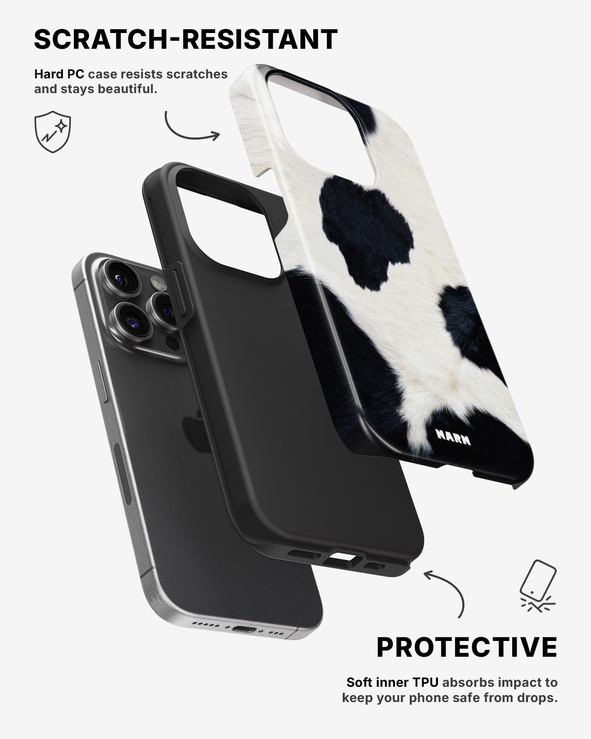 iPhone 14 Pro Tough Case – Cow Skin - View 2