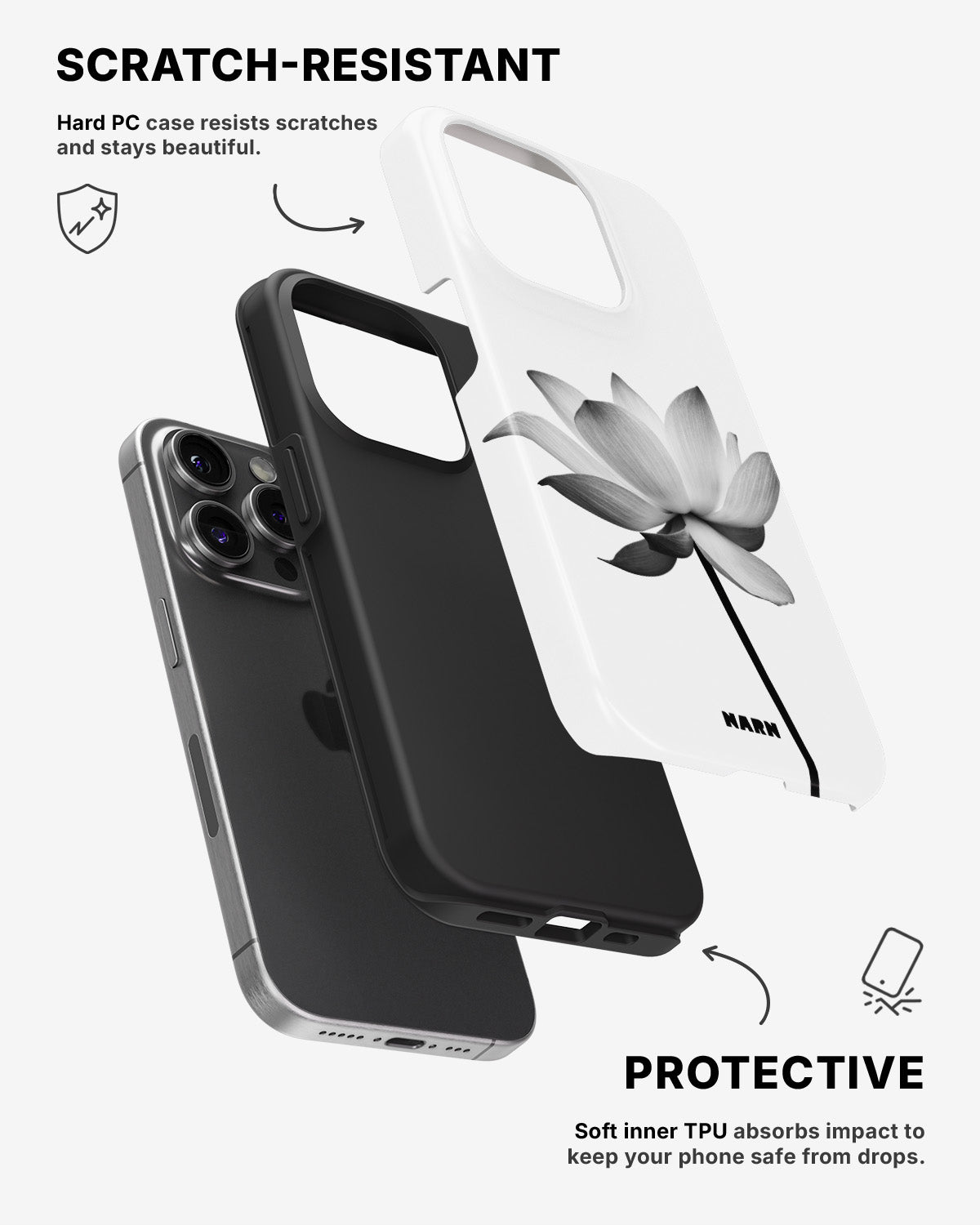 iPhone 14 Pro Tough Case – Lotus - View 2