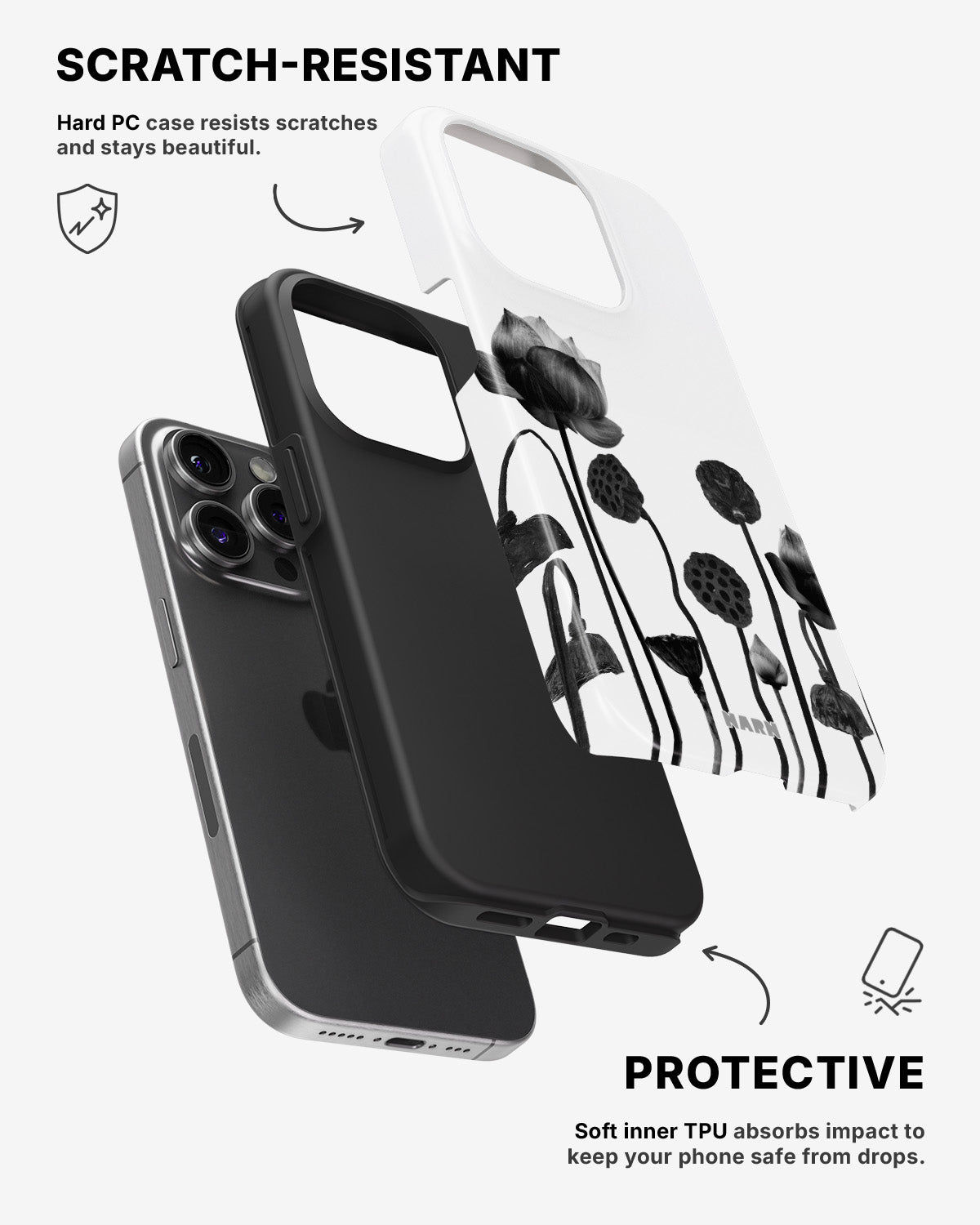 iPhone 14 Pro Tough Case – Lotus Blooms - View 2