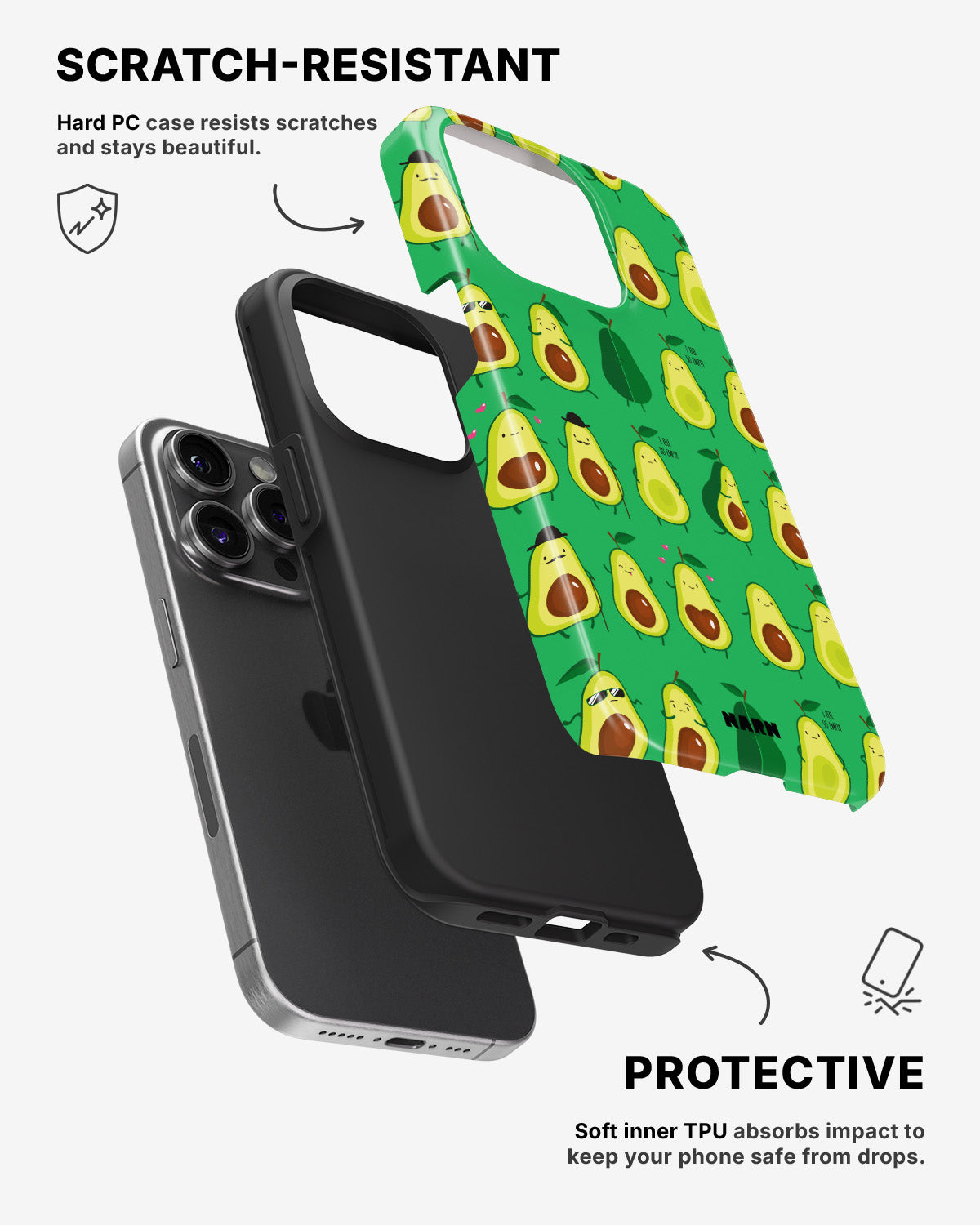 iPhone 14 Pro Tough Case – Avocado Mood - View 2