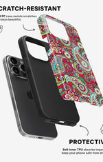 iPhone 14 Pro Tough Case – Paisley Paradise - View 2