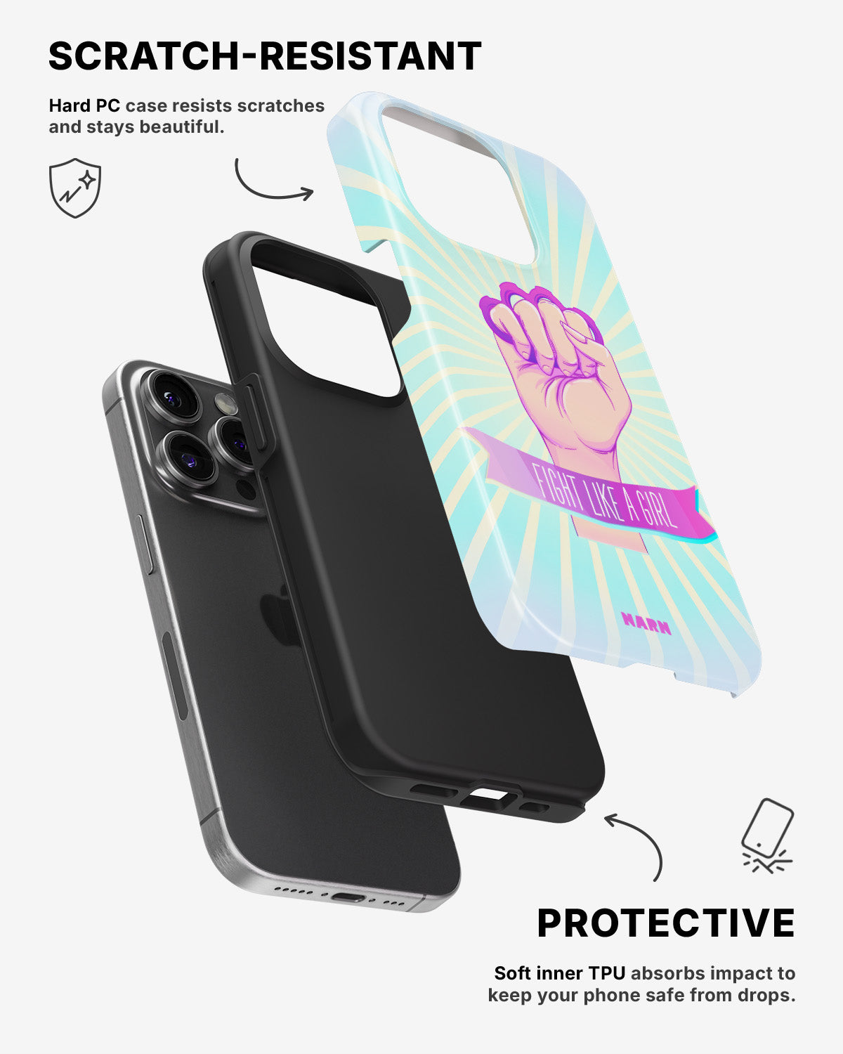 iPhone 14 Pro Tough Case – Fight Like A Girl - View 2