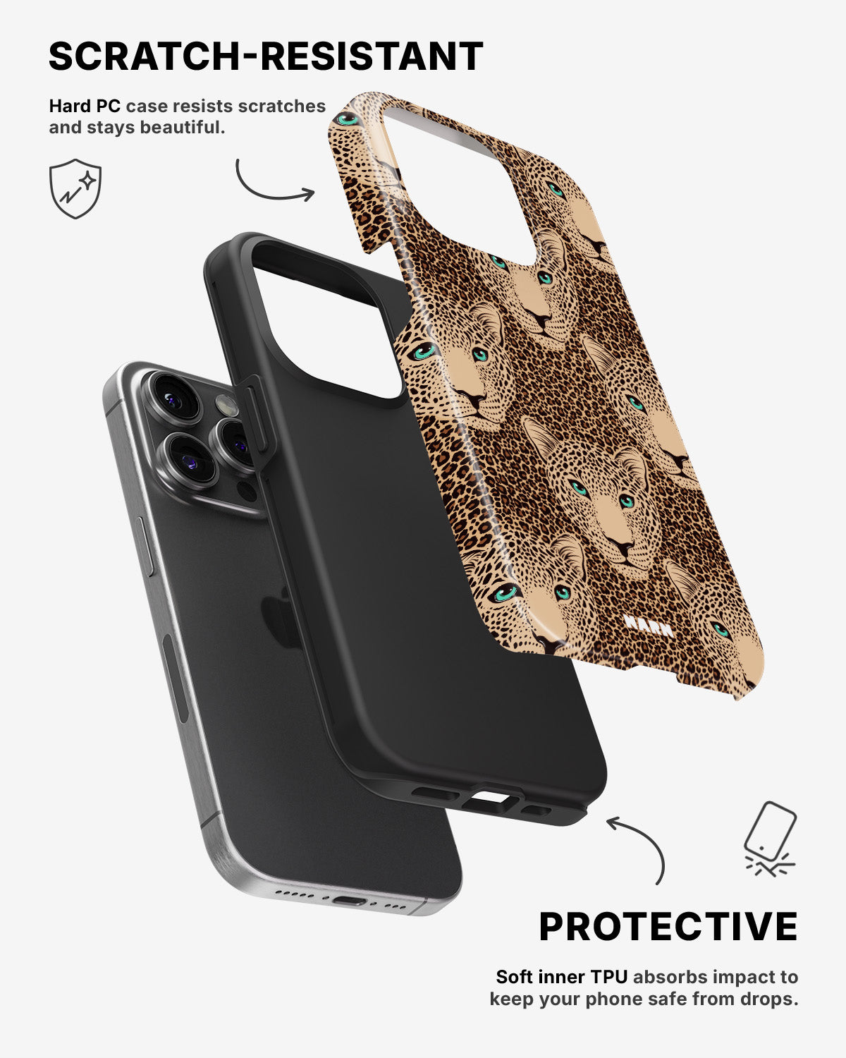 iPhone 14 Pro Tough Case – Leopard Gaze - View 2