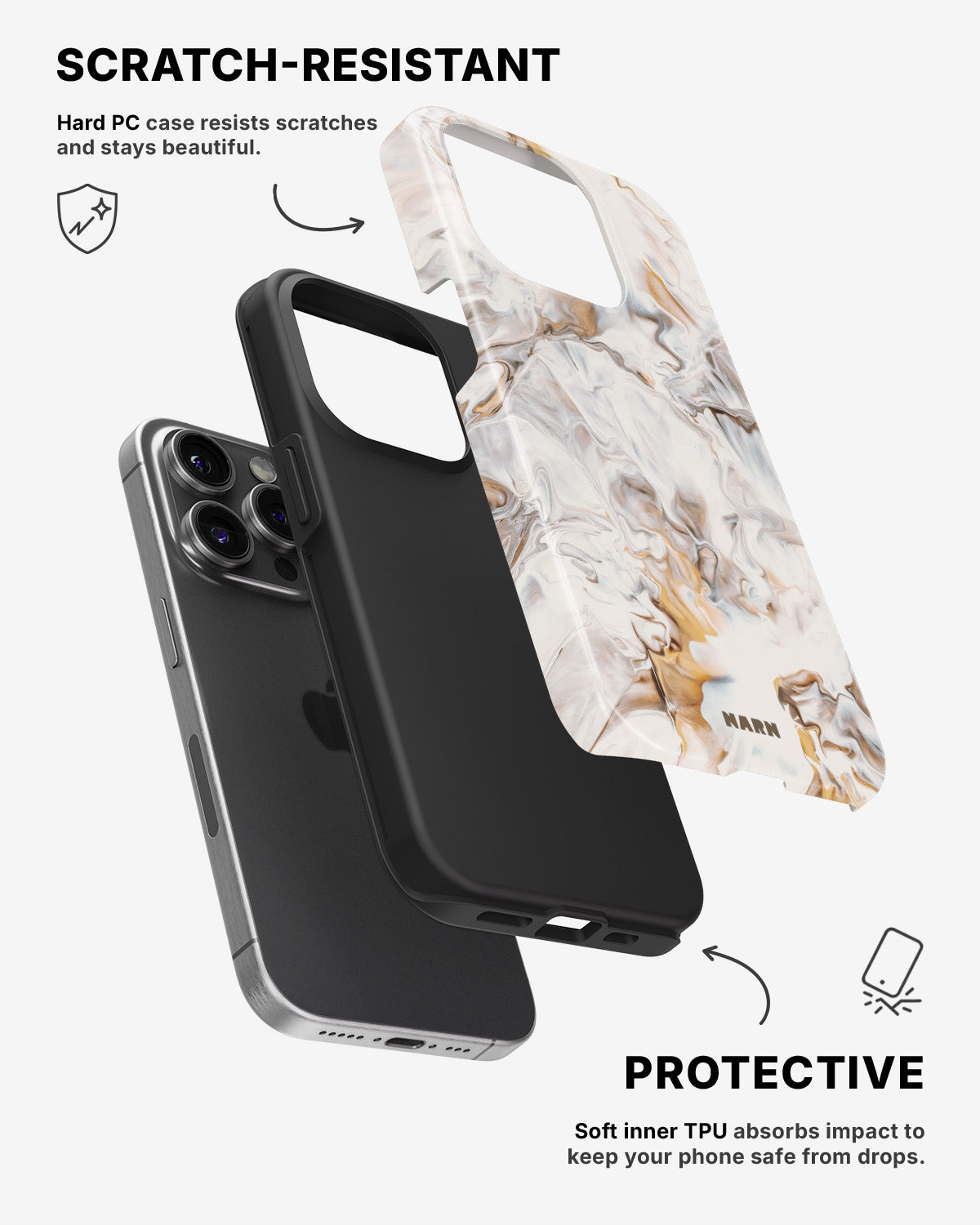 iPhone 14 Pro Tough Case – Icy Caramel - View 2