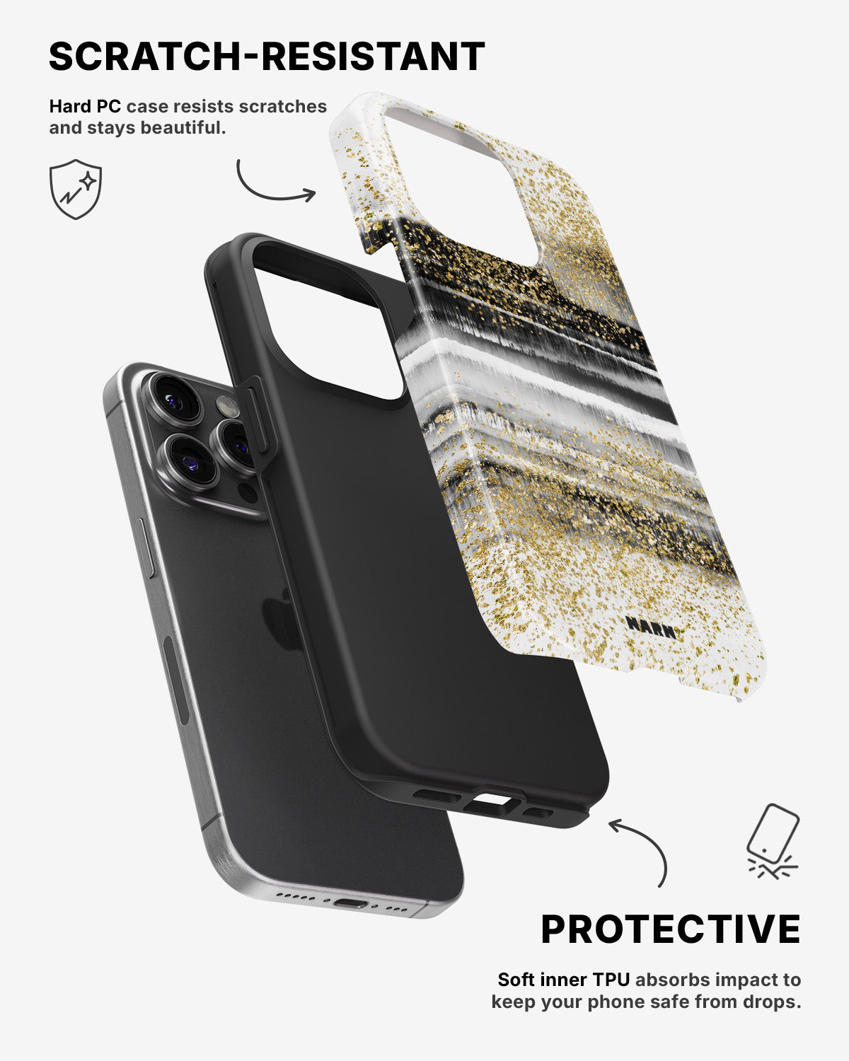 iPhone 14 Pro Tough Case – Sparkly Tie Dye - View 2