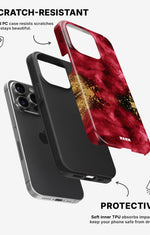 iPhone 14 Pro Tough Case – Burgendy Shimmer - View 2