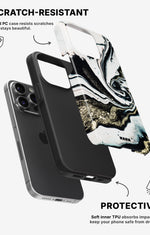 iPhone 14 Pro Tough Case – Golden Swirl - View 2