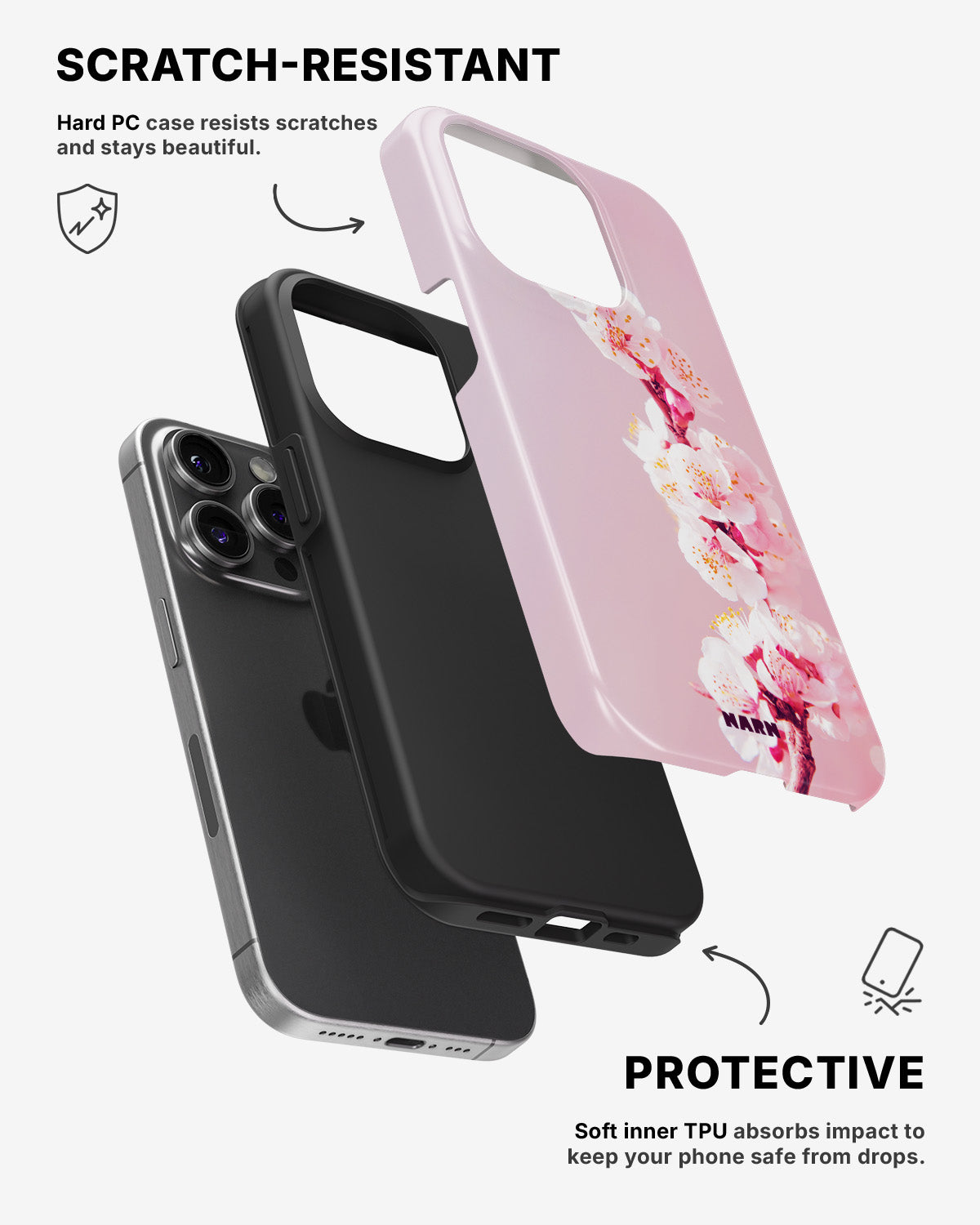 iPhone 14 Pro Tough Case – Pink Harmony - View 2