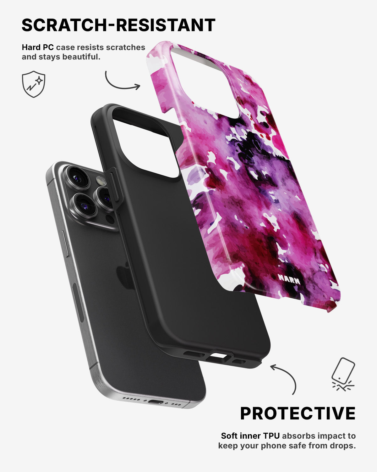 iPhone 14 Pro Tough Case – Floral Splash - View 2