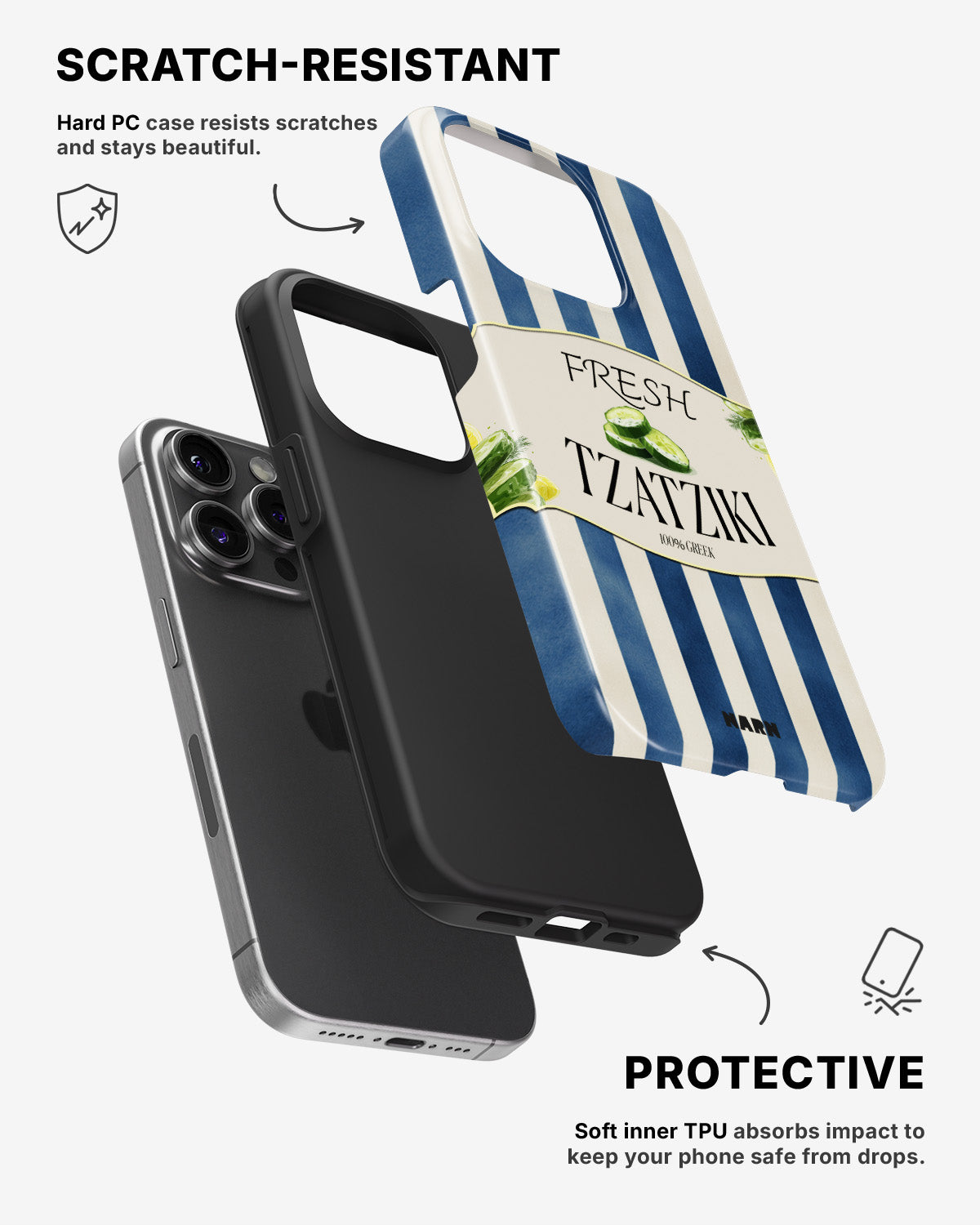 iPhone 14 Pro Tough Case – Greek Blues - View 2