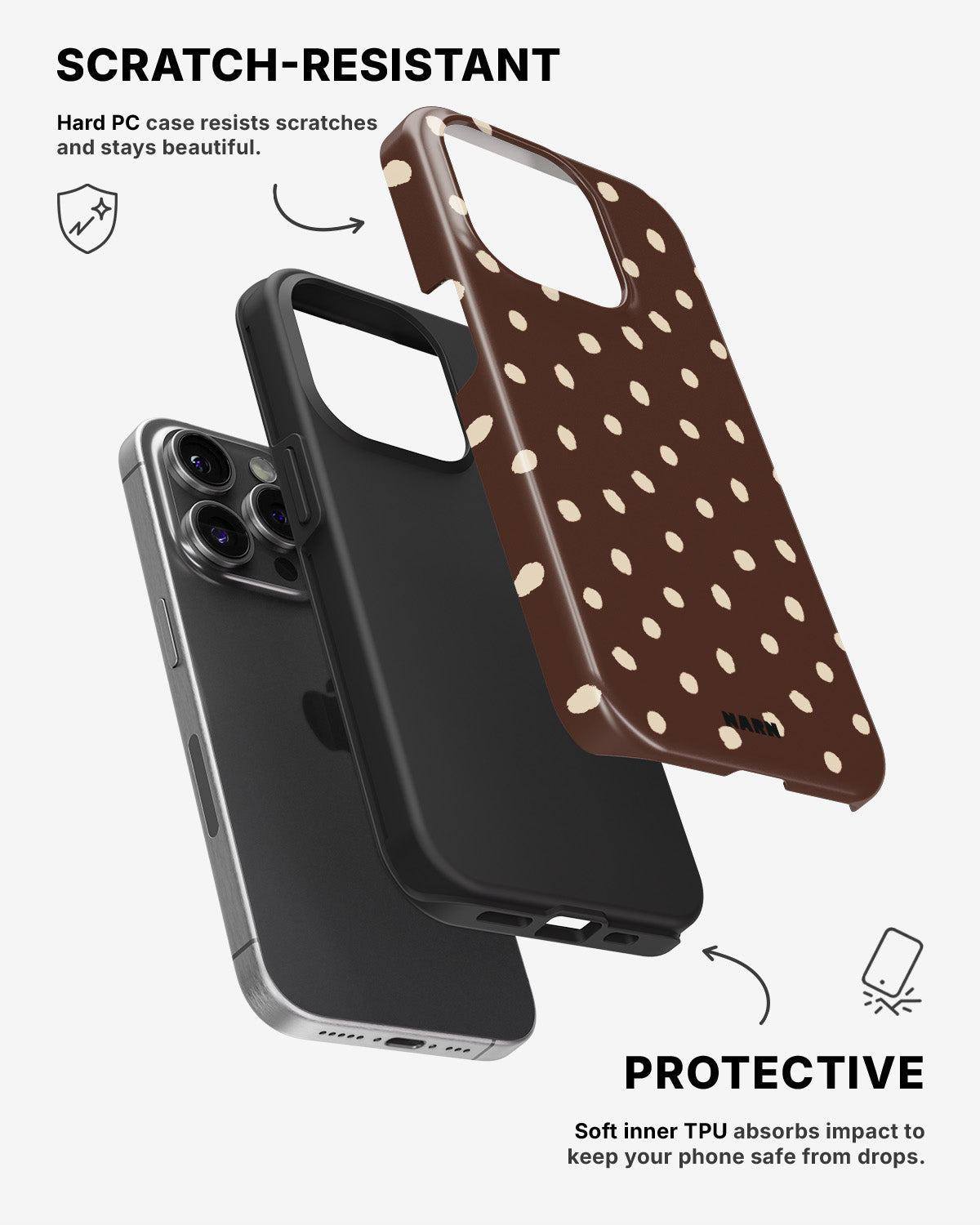 iPhone 14 Pro Tough Case – Choco Dots - View 2