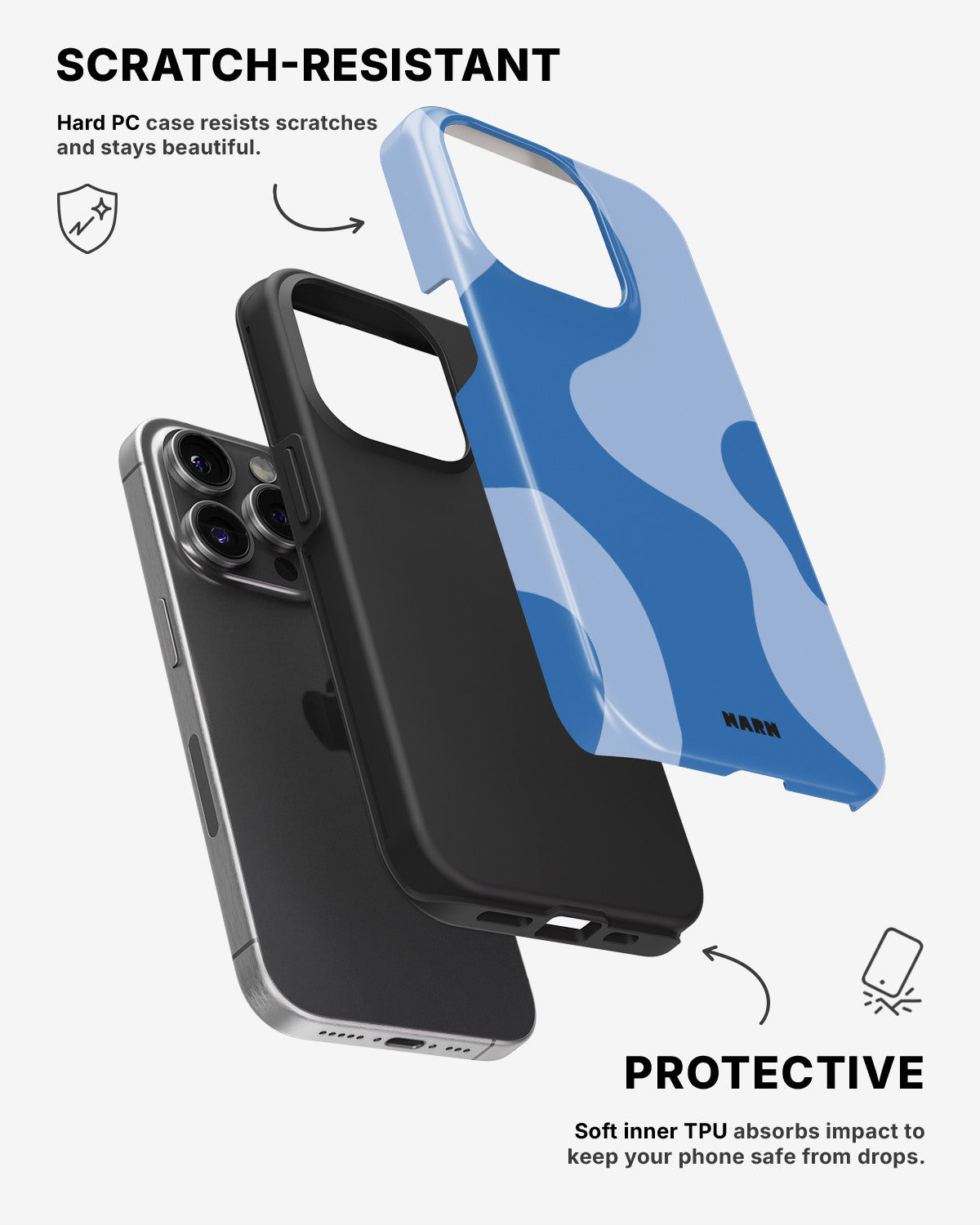 iPhone 14 Pro Tough Case – Calm Tide - View 2