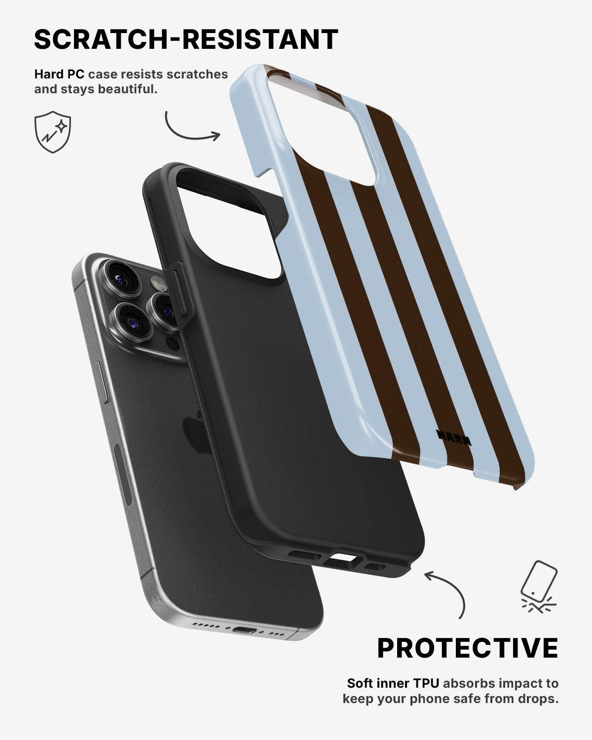 iPhone 14 Pro Tough Case – Bistro Stripes - View 2